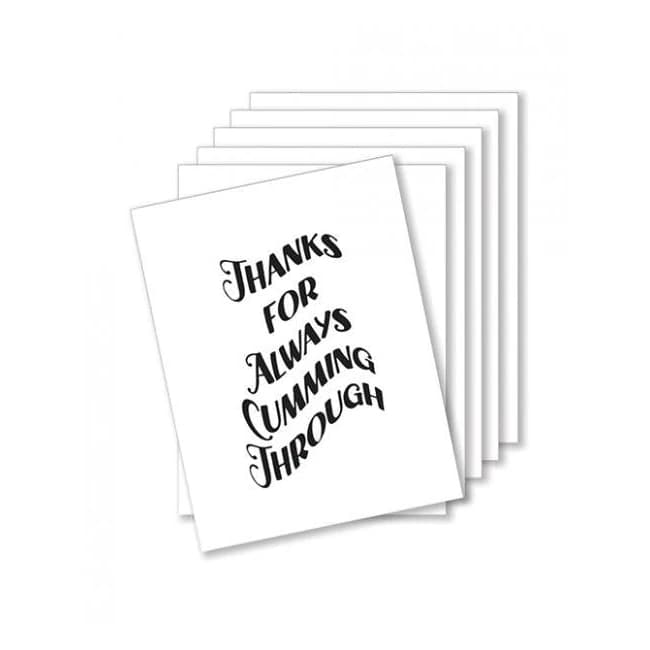 Thanks for Cumming Naughty Greeting Card - Pack of 6, image 1