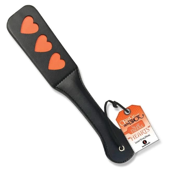 The 9's Orange Is the New Black Slap Paddle Hearts - Image 1 The 9's Orange Is the New Black Slap Paddle Hearts - Image 1