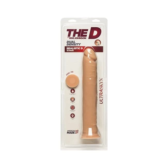 The D Realistic D 12 Inches Ultraskyn Beige Dildo, image 1