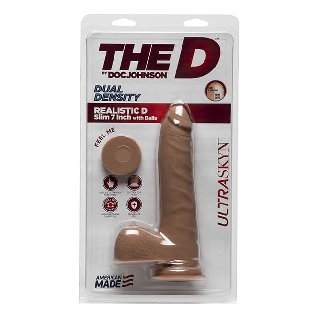 The D Realistic D Slim W/ Balls Ultraskyn, image 1