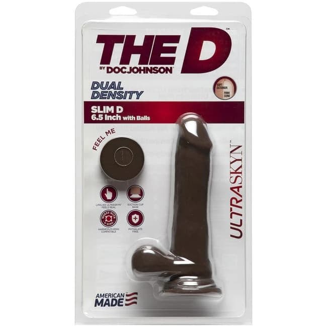 The D Slim D Ultraskyn 6 Cock - Brown/chocolate, image 1