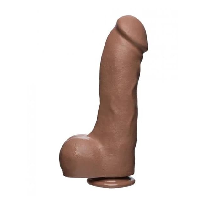 The D the Master D 12 Inches Dildo with Balls Tan, image 1