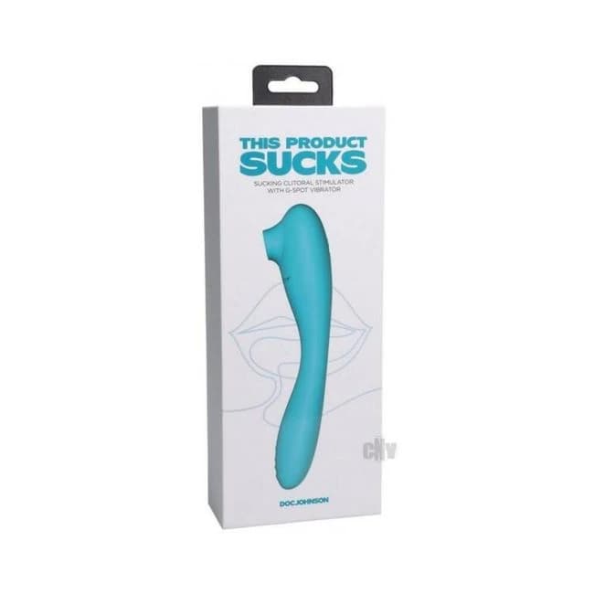 This Product Sucks Rechargeable Bendable Dual Ended Silicone Sucking Clitoral Stimulator & G-Spot VI, image 1