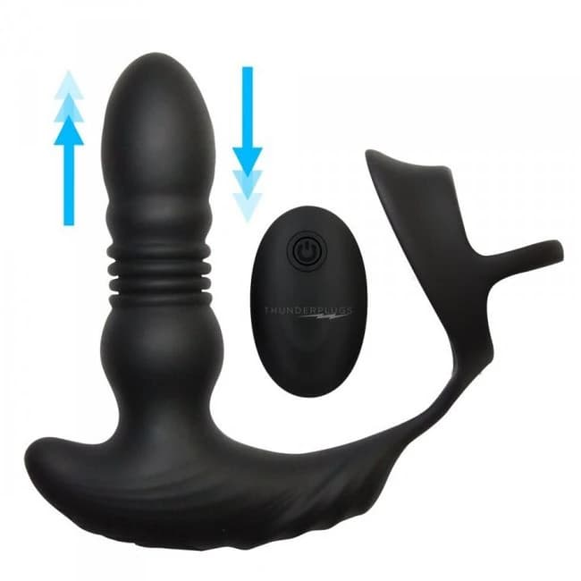 Thunderplugs 10x Thrusting Plug W/ Cock & Ball Ring, image 1