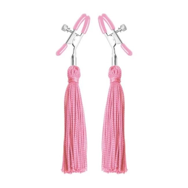 Tickle Me Pink Nipple Clamps Tassels - Image 1 Tickle Me Pink Nipple Clamps Tassels - Image 1