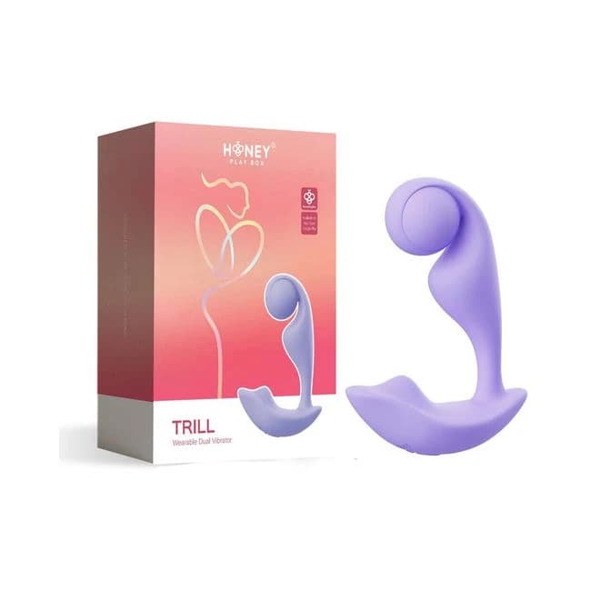 Trill Wearable Single Ball Dual Vibrator - Purple, image 1