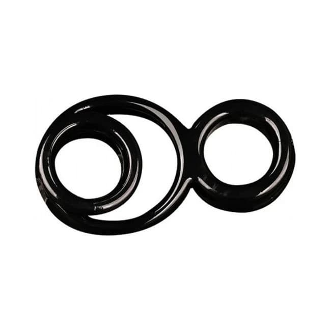 Triple Play Cock Ring, Base Boost, Ball Stretcher Black, image 1