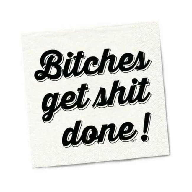 Twisted Wares Bitches Get Shit Done Napkins 20-Pack, image 1
