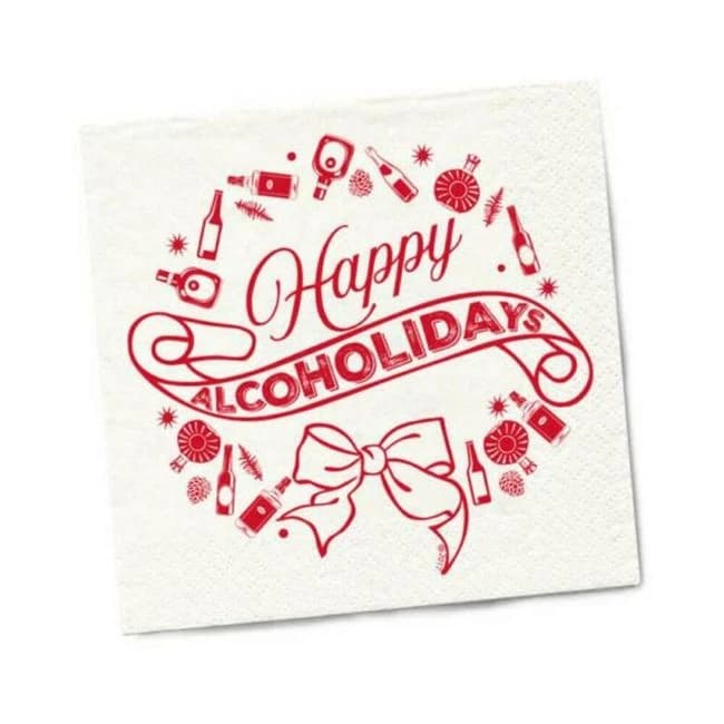 Twisted Wares Happy Alcoholidays Napkins 20-Pack, image 1