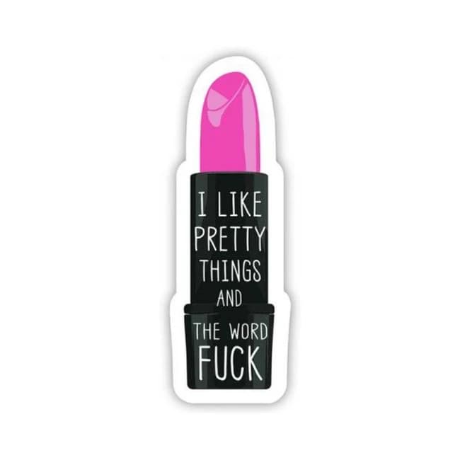 Twisted Wares I Like Pretty Things & the Word Fuck Sticker, image 1