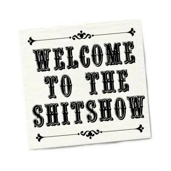 Twisted Wares Welcome to the Shitshow Napkins 20-Pack, image 1