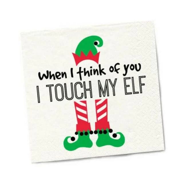 Twisted Wares When I Think of You I Touch My Elf Napkins 20-Pack, image 1