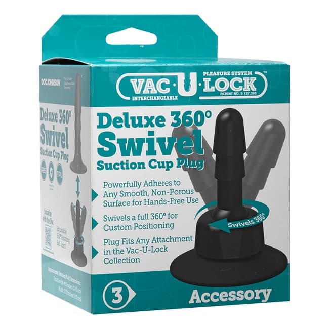 Vac-u-lock Deluxe 360 Swivel Suction Cup Plug - Image 1