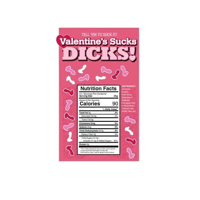 Valentine's Sucks Dicks 3oz Bag - Image 1 Valentine's Sucks Dicks 3oz Bag - Image 1