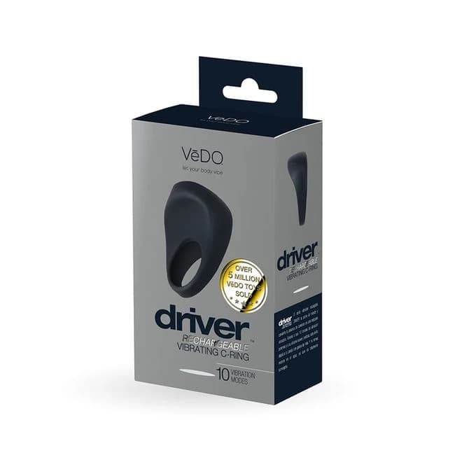 VEDO DRIVER RECHARGEABLE VIBRATING C-RING BLACK - Image 1