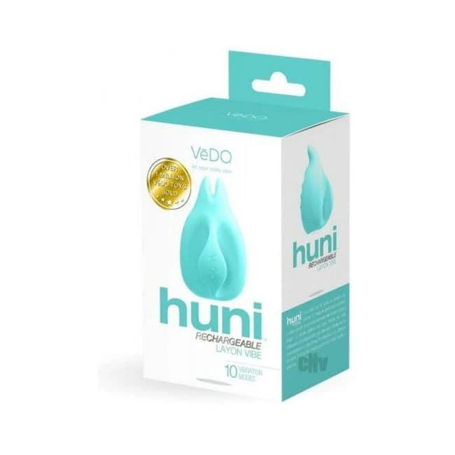 Vedo Huni Rechargeable Finger Vibe - Tease Me Turquoise, image 1