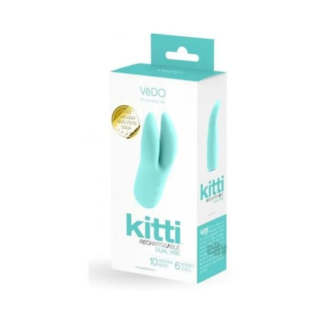 Vedo Kitti Rechargeable Dual Vibe Tease Me Turquoise - Image 1 Vedo Kitti Rechargeable Dual Vibe Tease Me Turquoise - Image 1