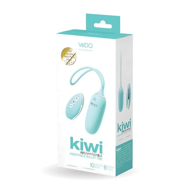 Vedo Kiwi Rechargeable Bullet Insertable Tease Me Turquoise, image 1