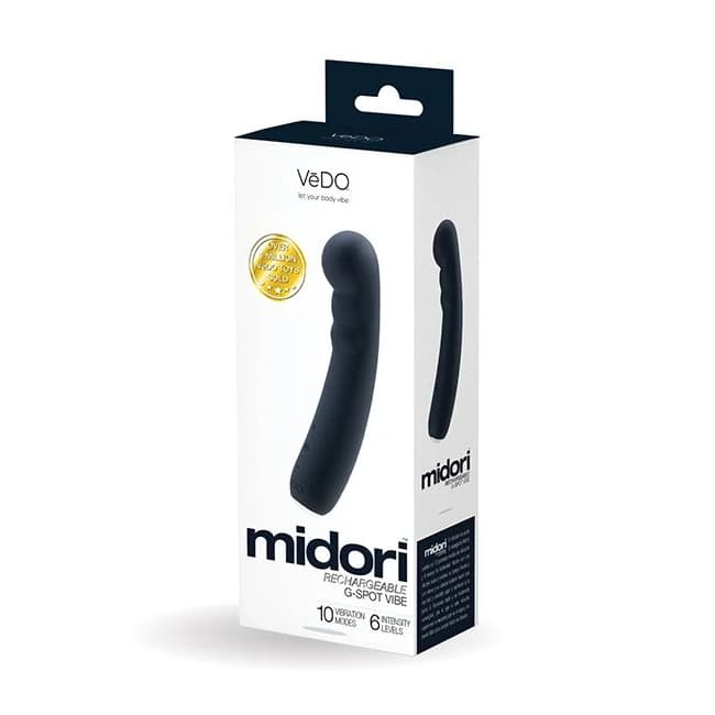 VEDO MIDORI RECHARGEABLE GSPOT VIBE JUST BLACK - Image 1