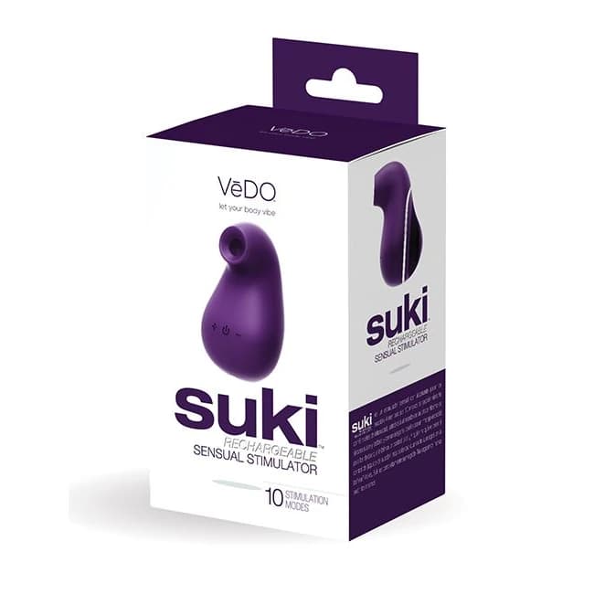 Vedo Suki Rechargeable Sonic Vibrating Sucker Deep Purple, image 1