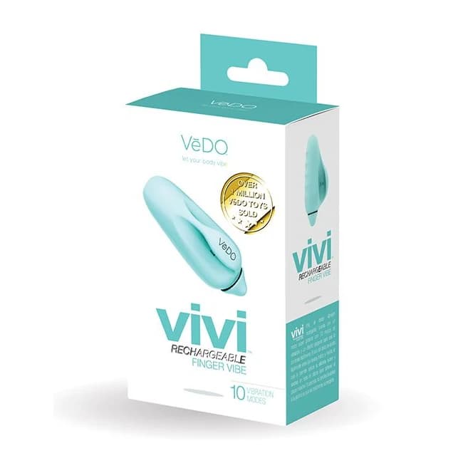 Vedo Vivi Rechargeable Finger Vibe Tease Me Turquoise - Image 1 Vedo Vivi Rechargeable Finger Vibe Tease Me Turquoise - Image 1