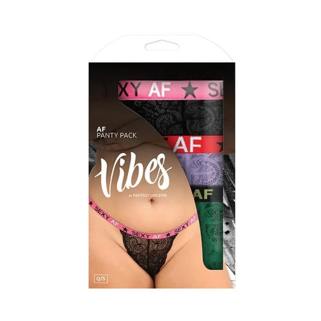Vibe Fuck Pack 3pk Lace Thong Panty Set Queen, image 1