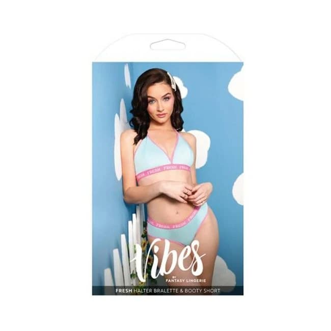 Vibes Fresh Halter Bralette & Booty Short Light, image 1