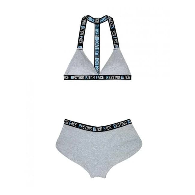 Vibes Resting Bitch Face Bralette & Retro Shorts, image 1