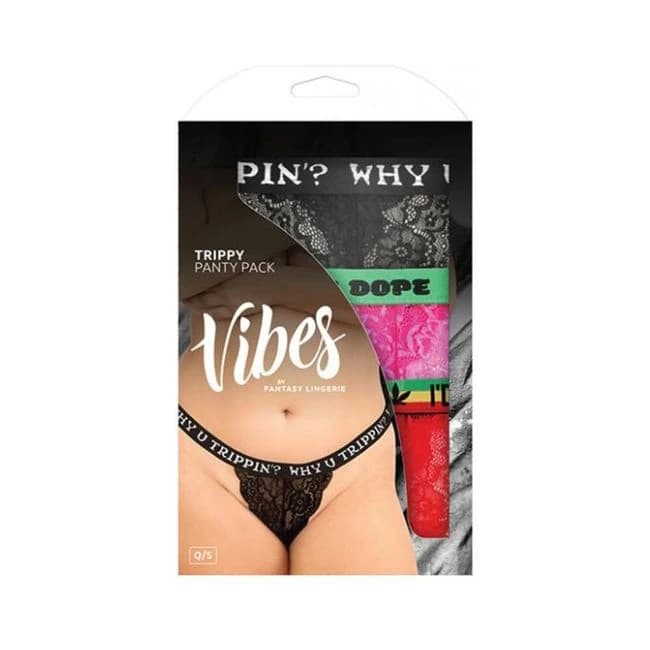 Vibes Trippy 3 Pack Thongs Assorted Colors Qn, image 1