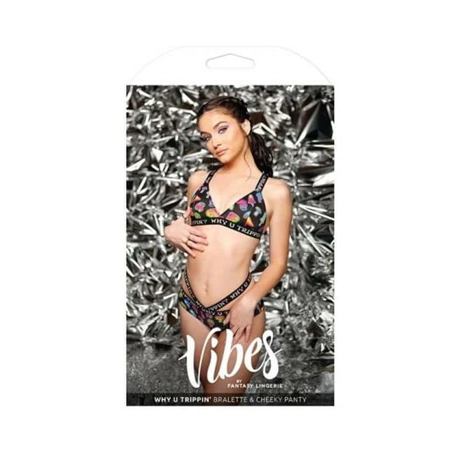 Vibes Why U Trippin' Bralette & Cheeky Panty, image 1