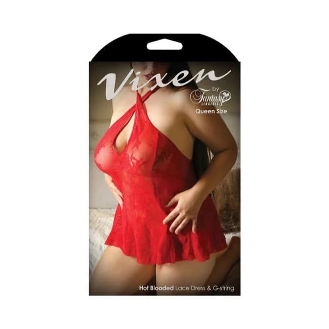 Vixen Hot Blooded Lace Dress & G-String, image 1