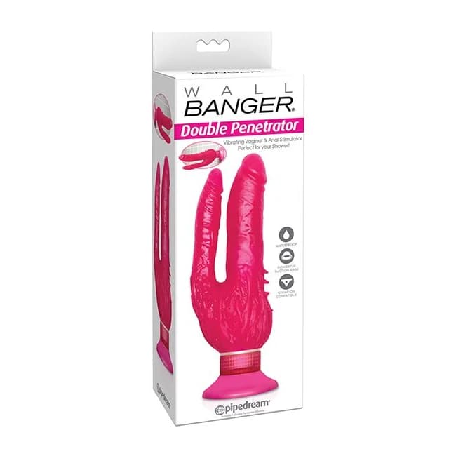 Waterproof Double Penetrator Wall Banger Pink, image 1