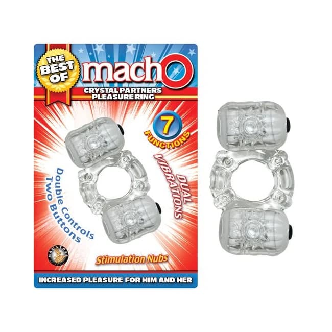 Best of Macho Crystal Par Pleasure Ring Clear, image 1