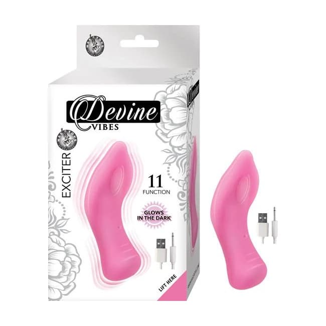 Devine Vibes Exciter Pink in the Dark Clitoral Teaser, image 1