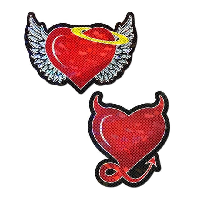 Pastease Devil Heart Red Glitter Hearts W/ Wings, image 1