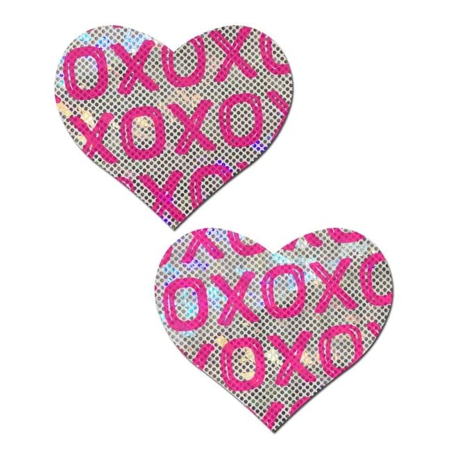 Pastease Shattered Glass Ball Pink W/ White Xo Heart, image 1