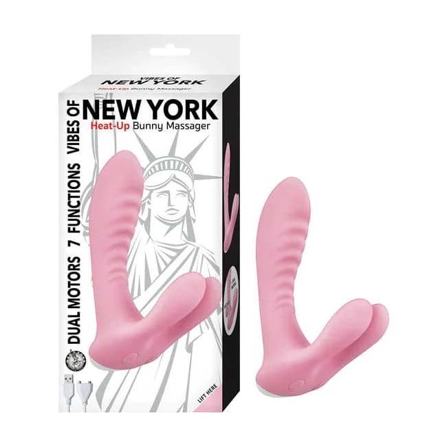 Vibes of New York Heat up Bunny Massager Pink, image 1