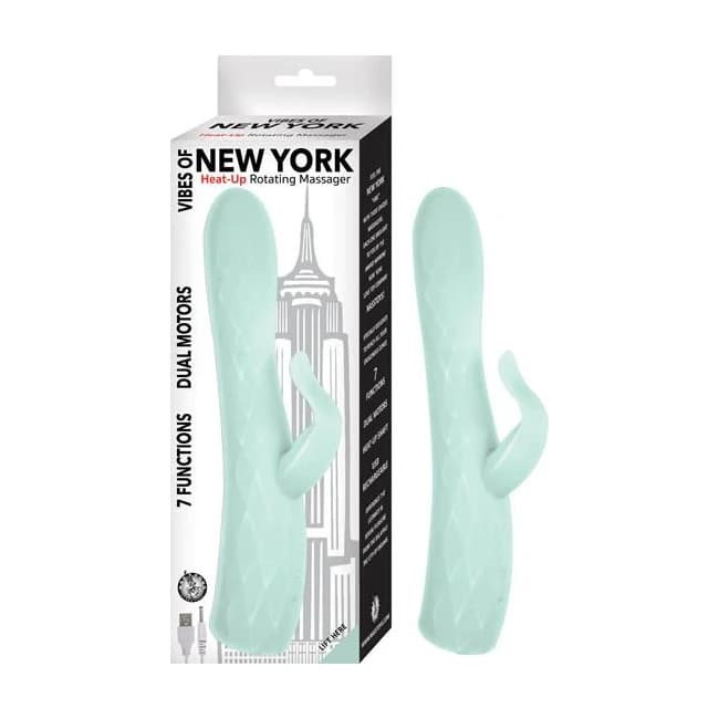 Vibes of New York Heat-up Rotating Massager Aqua, image 1