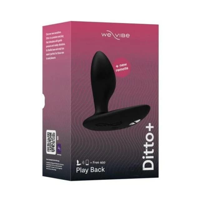 We-Vibe Ditto+ Rechargeable Remote-Controlled Silicone Vibrating Anal Plug Cosmic Pink, image 1