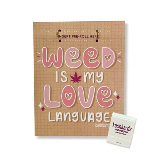 Weed Is My Love Language Greeting Card w/ Matchbook, image 1