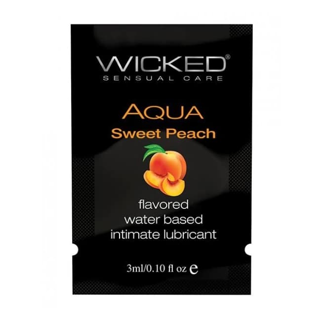 Wicked Aqua Flavored Lubricant Sweet Peach .10oz, image 1