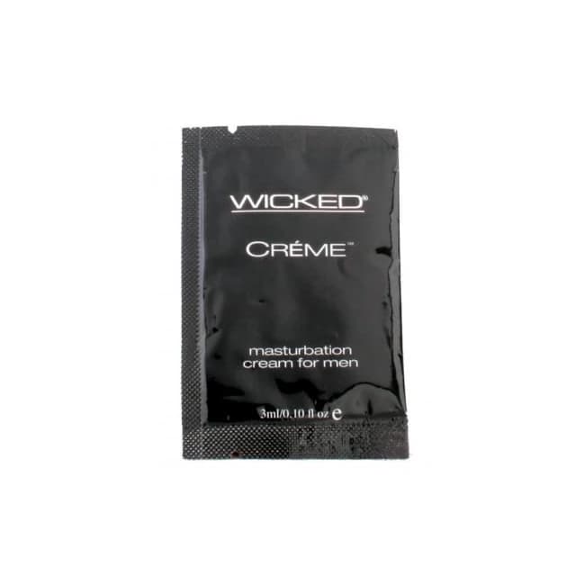Wicked Sensual Care Collection 0.1 oz Creme to Liquid Masturbation Cream for Men Packette - Creme, image 1