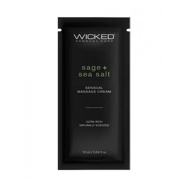 Wicked Sensual Care Sage & Sea Salt Massage Cream - .34 oz, image 1