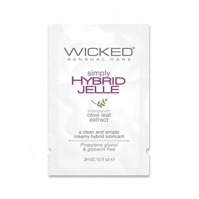 Wicked Sensual Care Simply Hybrid Jelle Lubricant - .1 oz, image 1