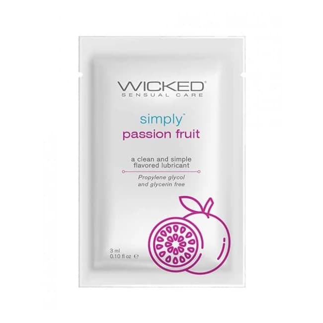 Wicked Sensual Care Simply Water Based Lubricant - .1 oz Passion Fruit, image 1