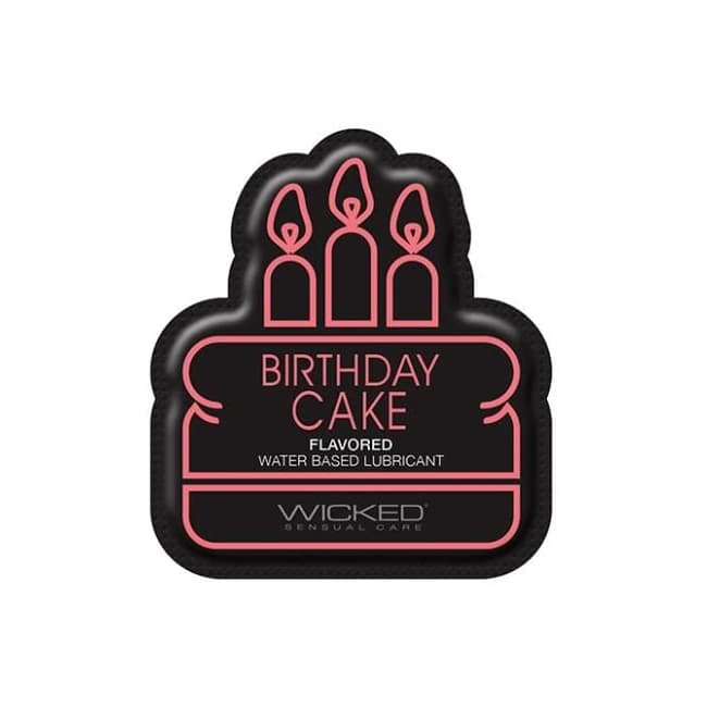 Wicked Sensual Care Water Based Lubricant - .1 oz Birthday Cake, image 1
