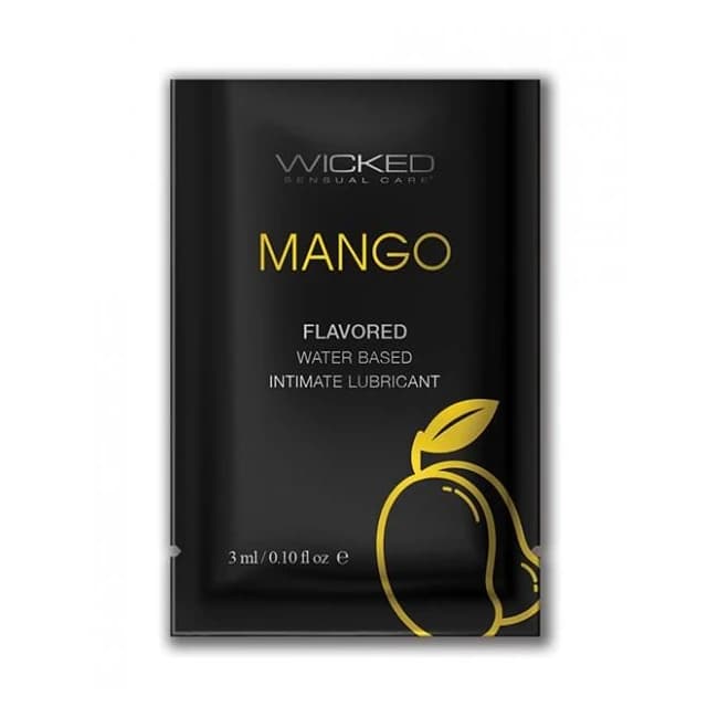 Wicked Sensual Care Water Based Lubricant - .1 oz Mango, image 1