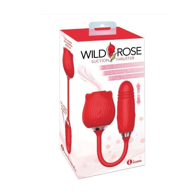 Wild Rose & Thruster Rechargeable Suction Vibrator Vibrator, image 1
