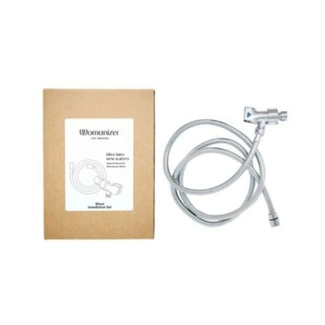 Womanizer Wave Shower Hose and Shower Arm Mount Set Chrome, image 1