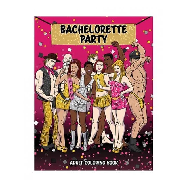 Wood Rocket Bachelorette Party Adult Coloring Book, image 1